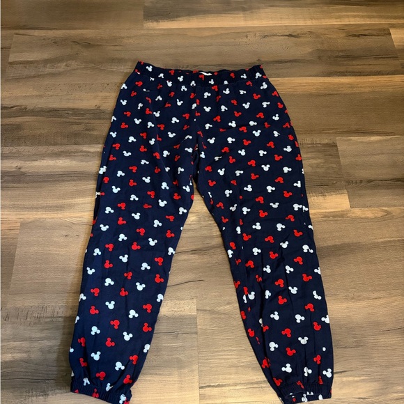 GAP Other - WomensGAP Navy Jogger Pajama Pants with Red & White Mickey Heads Size Medium